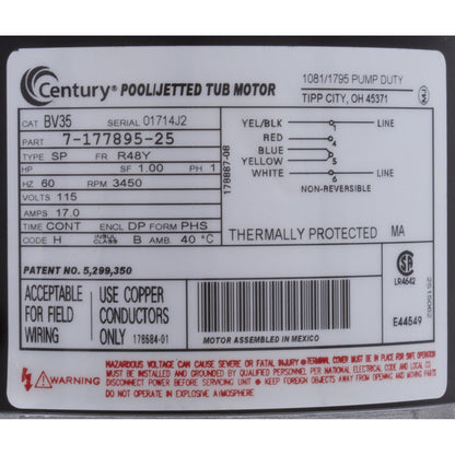 Pump, WW E-Series, 1.5hp, 115v, 1-Speed, 48fr, 1-1/2", OEM