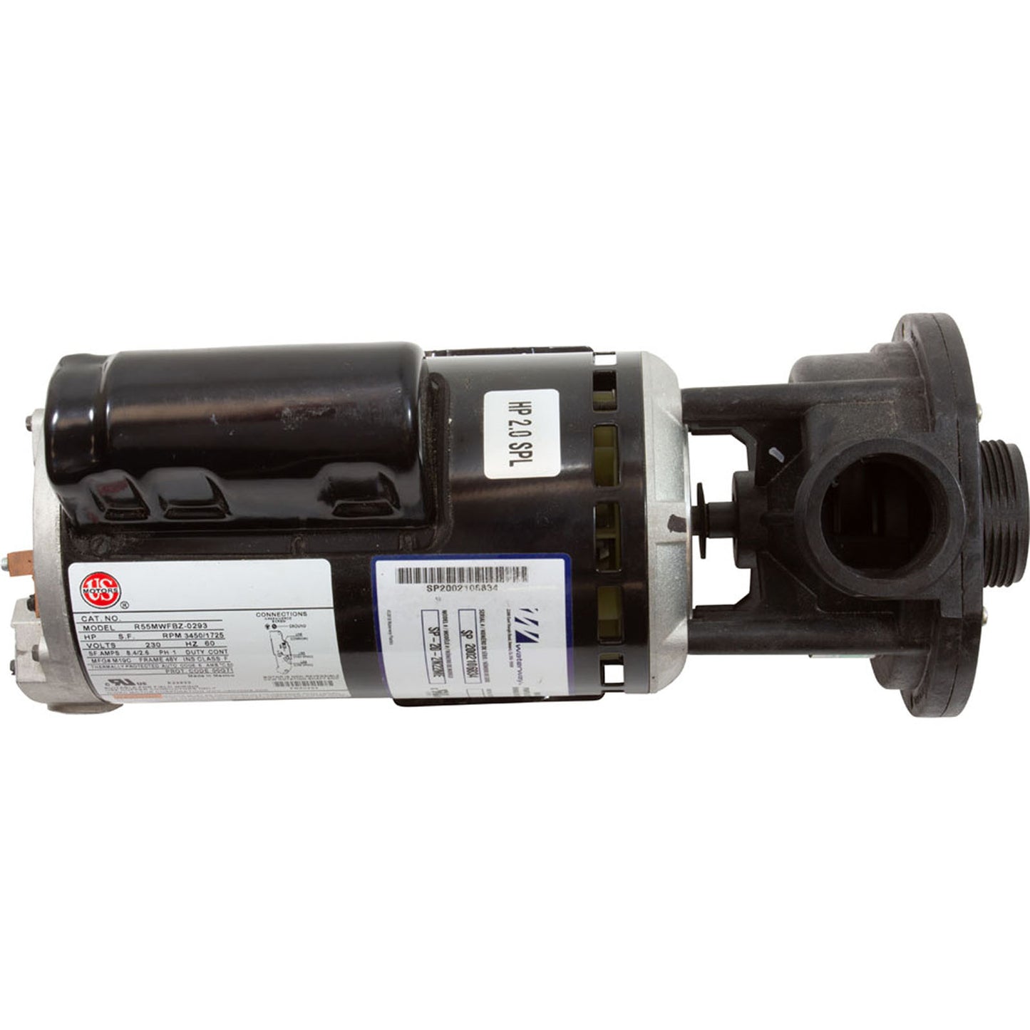 Pump, WW E-Series, 2.0hp, 230v, 2-Speed, 48fr, 1-1/2", OEM