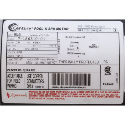 Pump, WW Hi-Flo, 4.0hp, 230v, 1-Spd, 48fr, 2", OEM