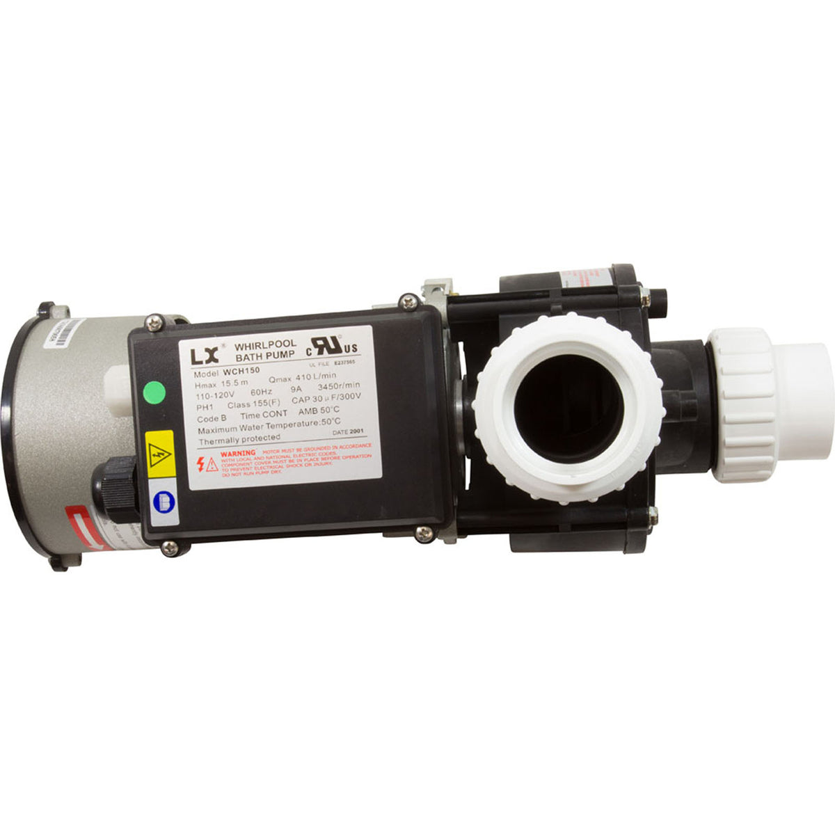 Pump, Bath, LX WCH, 9.0A, 115v, 1.5", w/Air Switch