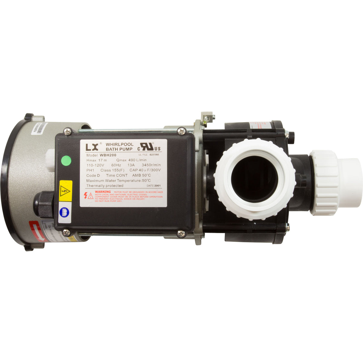 Pump, Bath, LX WBH, 13.0A, 115v, 1.5", w/Air Switch