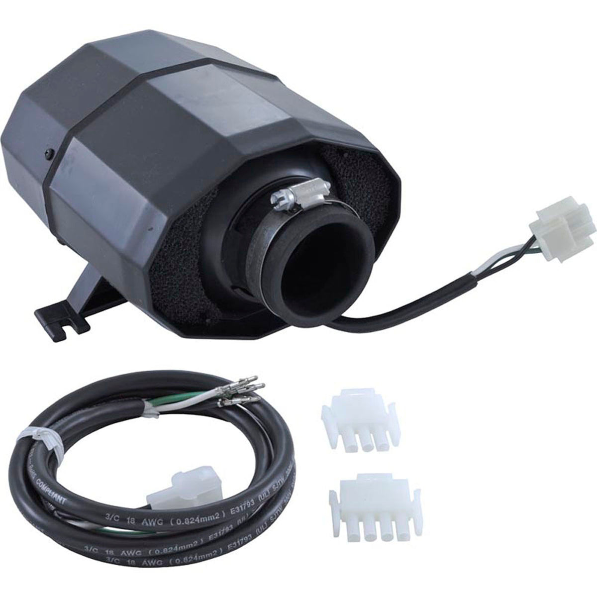 Blower, HydroQuip Silent Aire, 1.0hp, 230v, 2.3A, 3 or 4 pin AMP