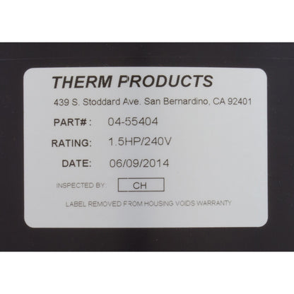 Blower, Therm Products 550, 1.5hp, 230v, AMP Cord