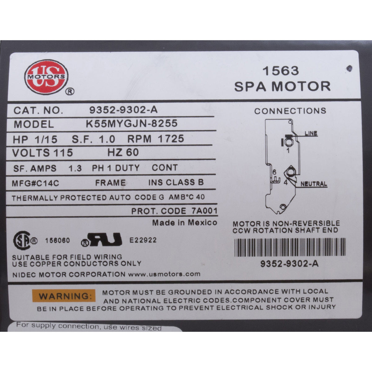 Pump, Circ, Gecko Aqua Flo CMHP, 1/15hp, 115v, 1-1/2", OEM