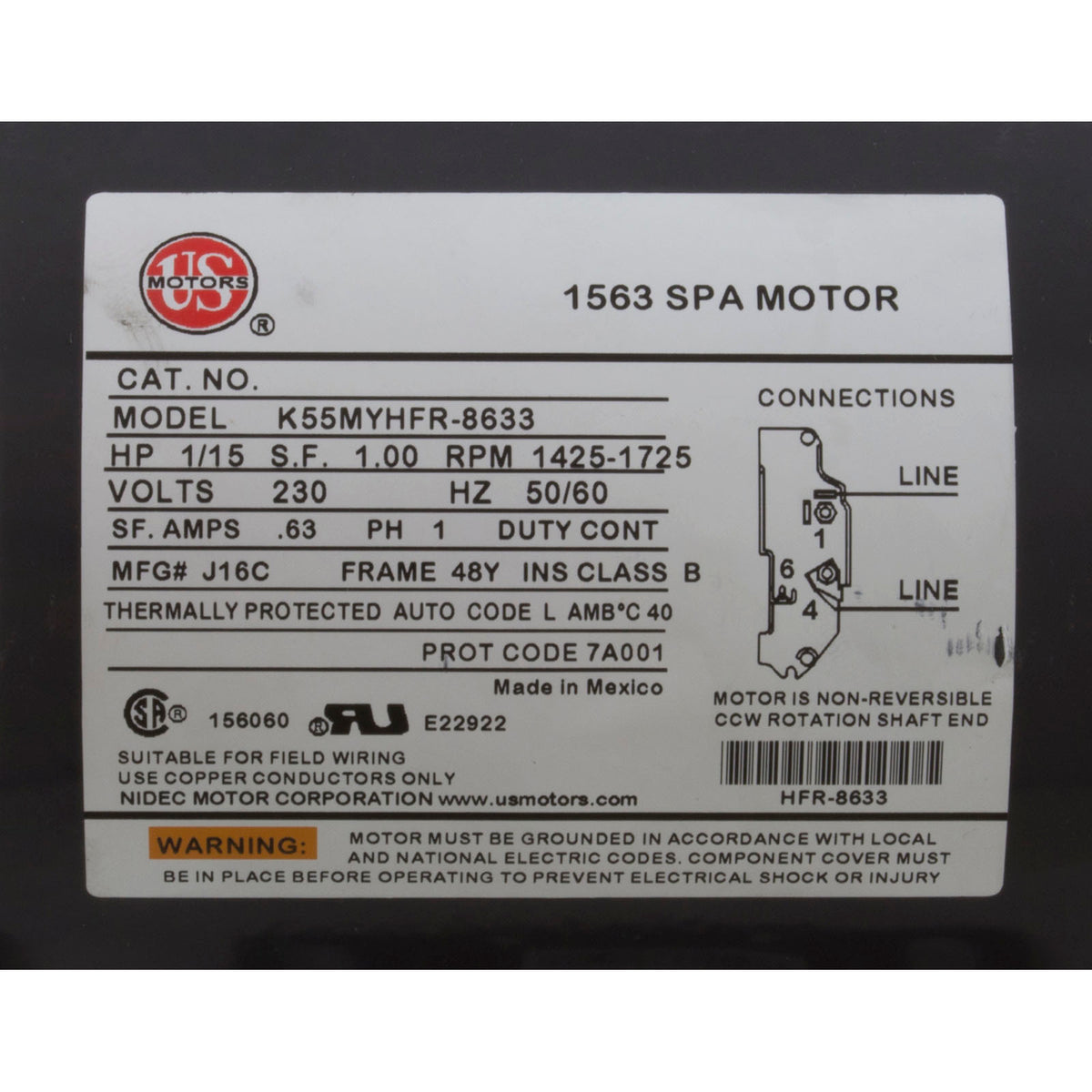 Pump, Circ, Gecko AquaFlo CMHP, 1/15hp US Motor, 230v, 1-1/2"