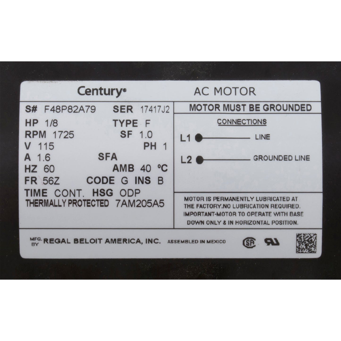 Pump, Circ, Gecko AquaFlo CMHP, 1/15hp Century, 115v, 1-1/2"