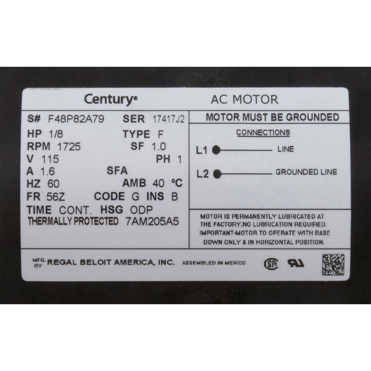 Pump, Circ, Gecko AquaFlo CMHP, 1/15hp Century, 115v, 1-1/2"