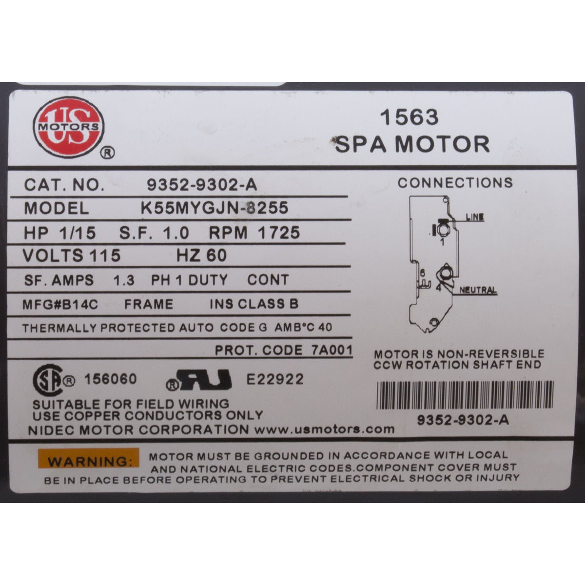 Pump, Circ, Gecko Aqua Flo CMCP, 1/15hp, 115v, 1-1/2", OEM