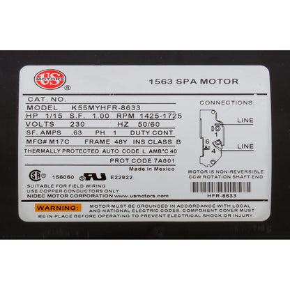 Pump, Circ, Gecko AquaFlo CMCP, 1/15hp US Motor, 230v, 1-1/2"