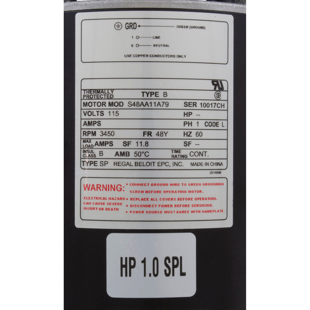 Pump, Aqua Flo FMCP, 1.0hp Century, 115v, 1-Spd, 48fr, 1-1/2"
