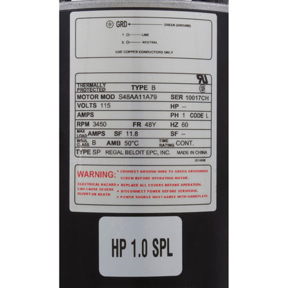 Pompe, Aqua Flo FMCP, 1,0 ch Century, 115 V, 1 vitesse, 48 fr, 1-1/2"