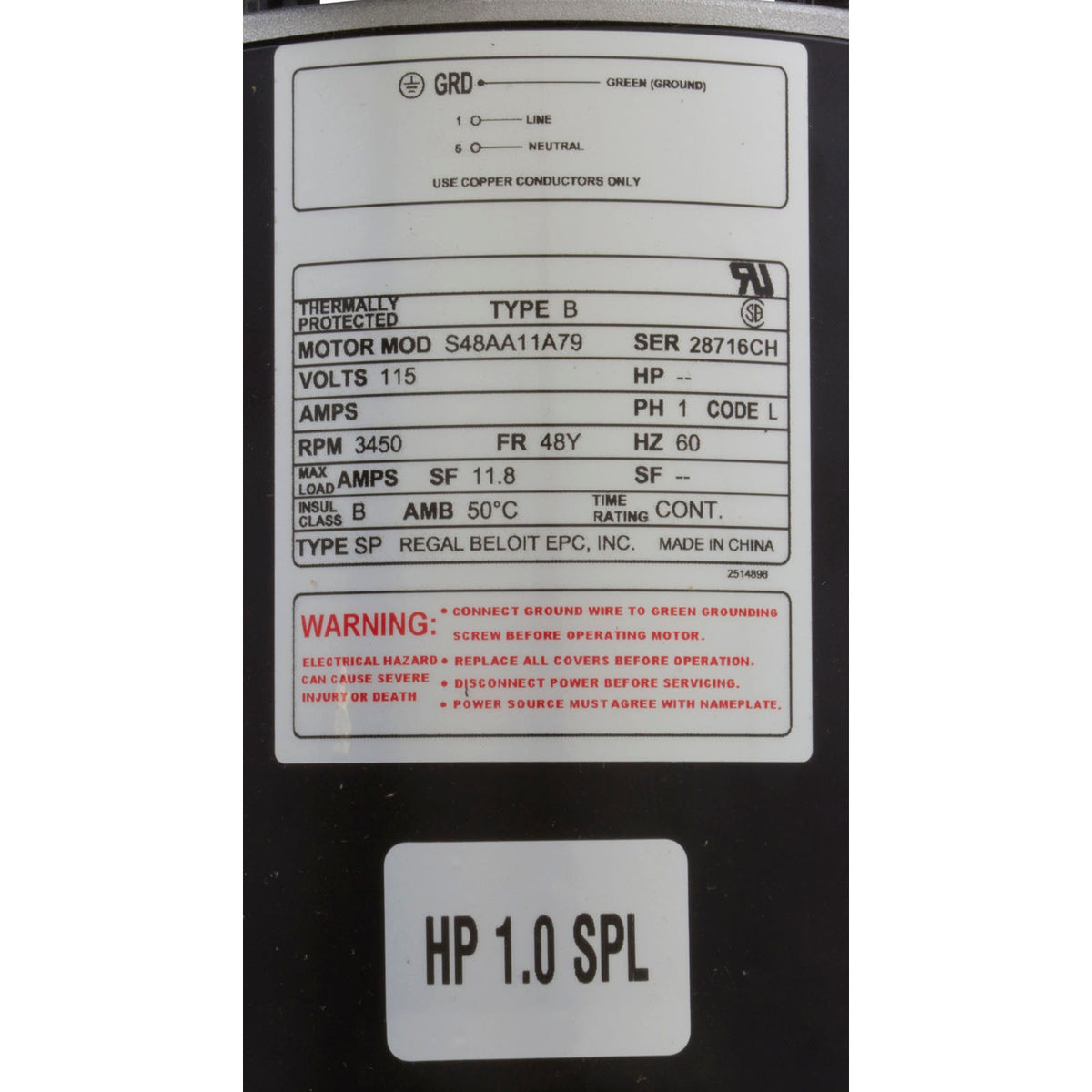 Pump, Aqua Flo FMVP, 1.0hp Century, 115v, 1-Spd, 48fr, 1-1/2"