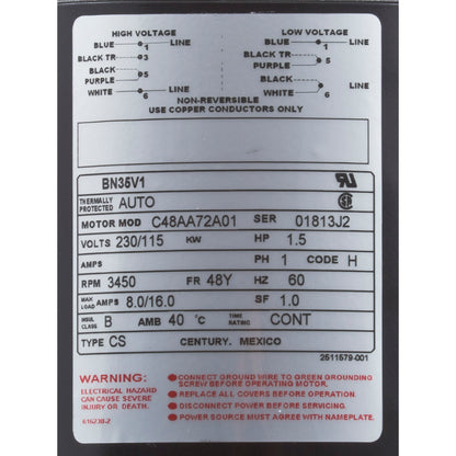 Bomba, Aqua Flo XP2e, 1,5 hp, 115 v/230 v, 1 velocidad, 48 fr, 2", Kit