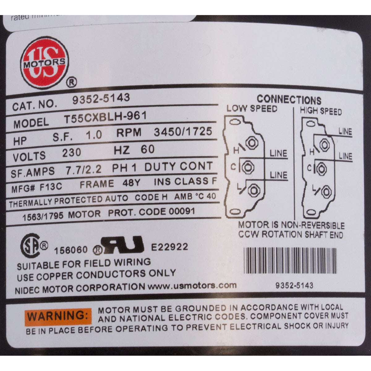 Pump, Aqua Flo FMHP, 1.5ohp/2.0thp, 230v, 2-Spd, 48fr, 1-1/2", OEM