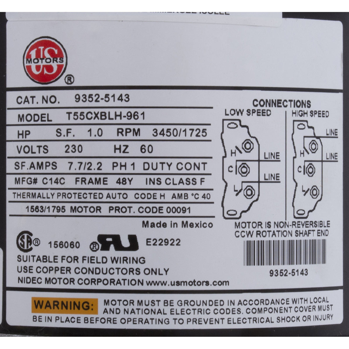 Pump, Aqua Flo XP2, 1.5ohp/2.0thp, 230v, 2-Speed, 48fr, 2", OEM