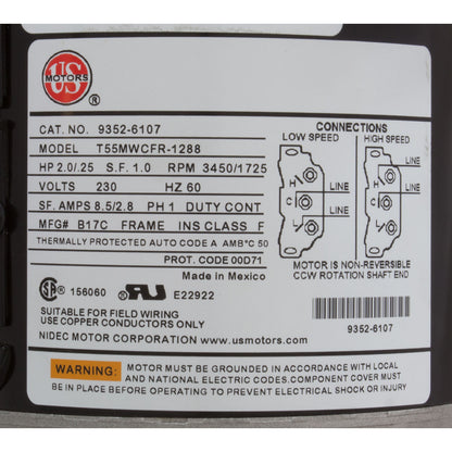 Pompe, Aqua Flo XP2e, 2.0 ohp/3.0 thp, 230v, 2 vitesses, 48fr, 2", OEM