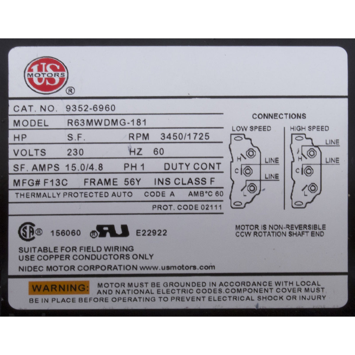 Pump, Aqua Flo XP3, 4.0ohp/5.0thp, 230v, 2-Spd, 56fr, 2-1/2", OEM