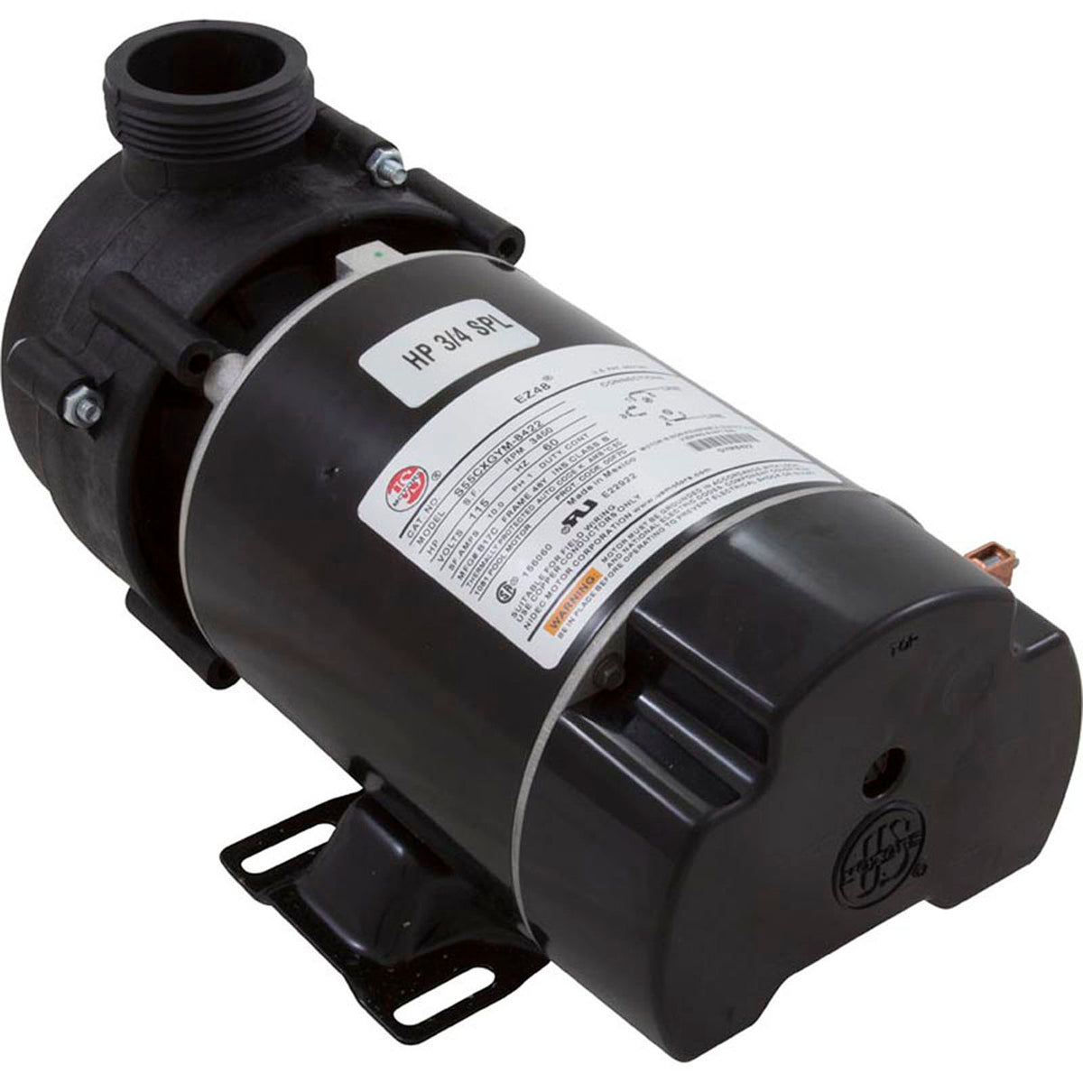 Pump, Ultima, 0.75hp US Motor, 115v, 1-Spd, 48fr, 1-1/2", Ctr Dis