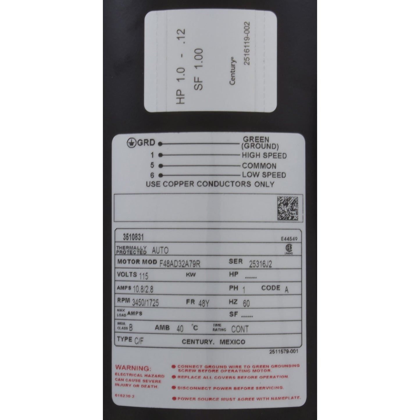 Bomba, BWG Vico Ultima, 1.0hp Century, 115v, 2 velocidades, 48fr, 1-1/2", kit