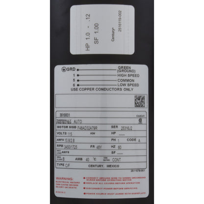 Bomba, BWG Vico Ultima, 1.0hp Century, 115v, 2 velocidades, 48fr, 1-1/2", kit