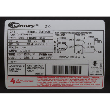 Bomba, BWG Vico Ultimax, 2.0 hp Century, 230 V, 2 velocidades, 56 fr, 2"