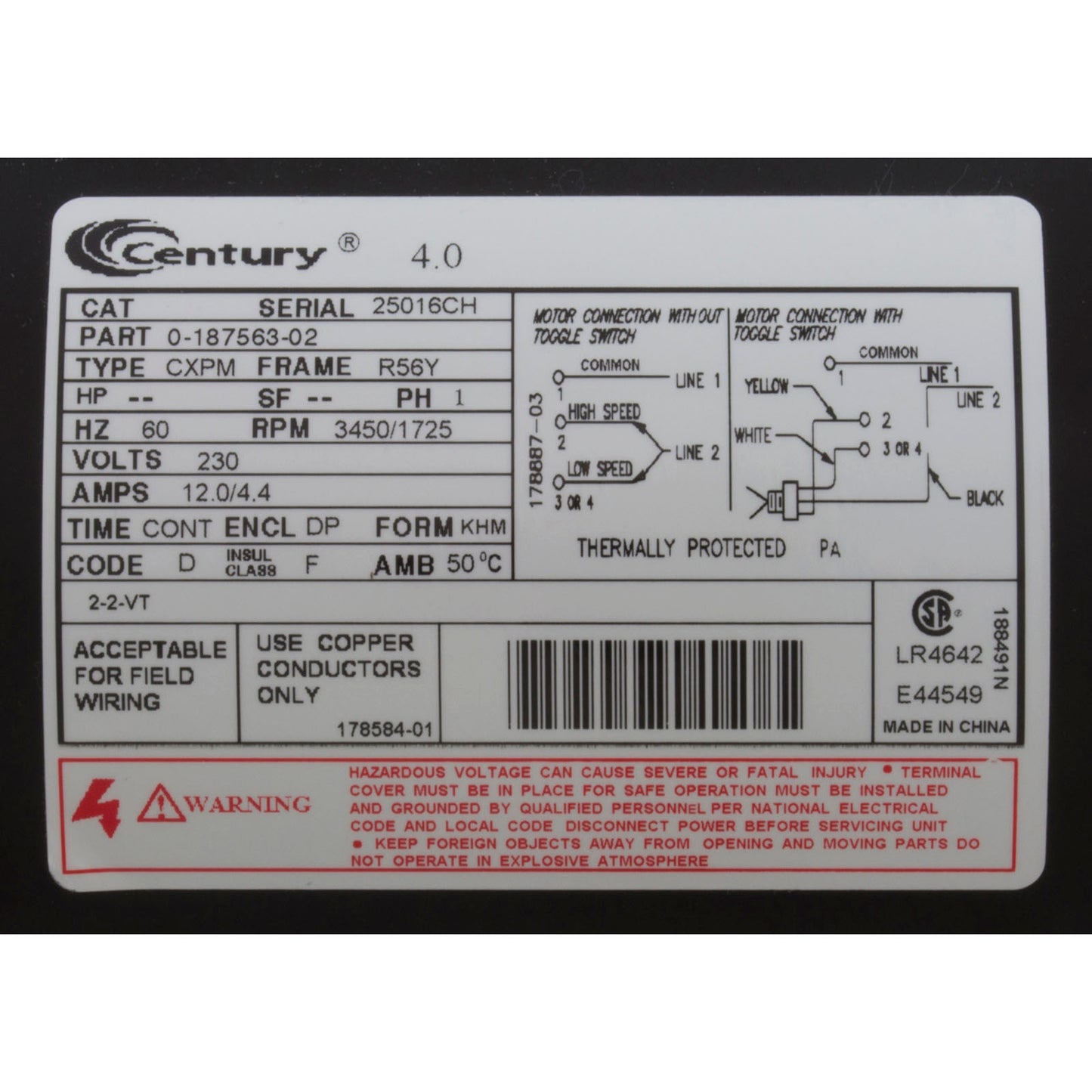 Bomba, BWG Vico Ultimax, 4.0 hp Century, 230 V, 2 velocidades, 56 fr, 2"