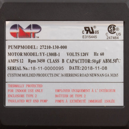 Bomba para baño CMP Ninja, 115 V, 1-1/2" MBT, 12,0 A, OEM, AS