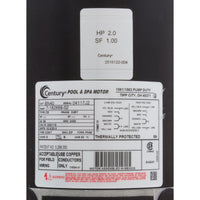 Pump, CMP, 2.0hp Century, 115v/230v, 1-Speed, 2", 48fr