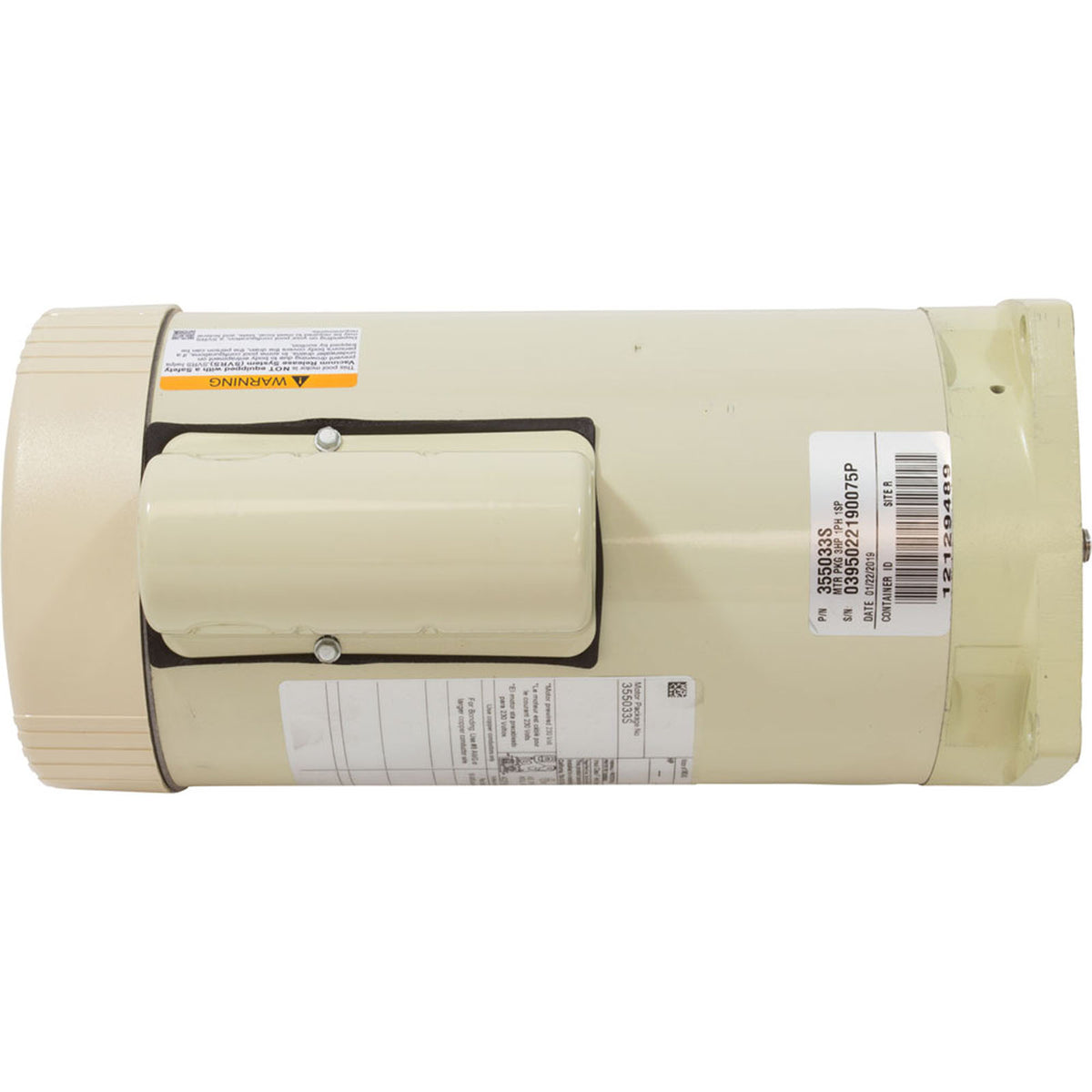 Motor, Pentair WF/WFXF, 3.0hp, 230v, 1-Spd, 56Y SQFL, Standard E