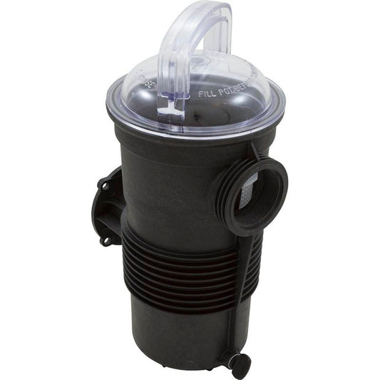 Conjunto de trampa, Pentair Challenger de alta presión, 3F, negro, con canasta de acero inoxidable
