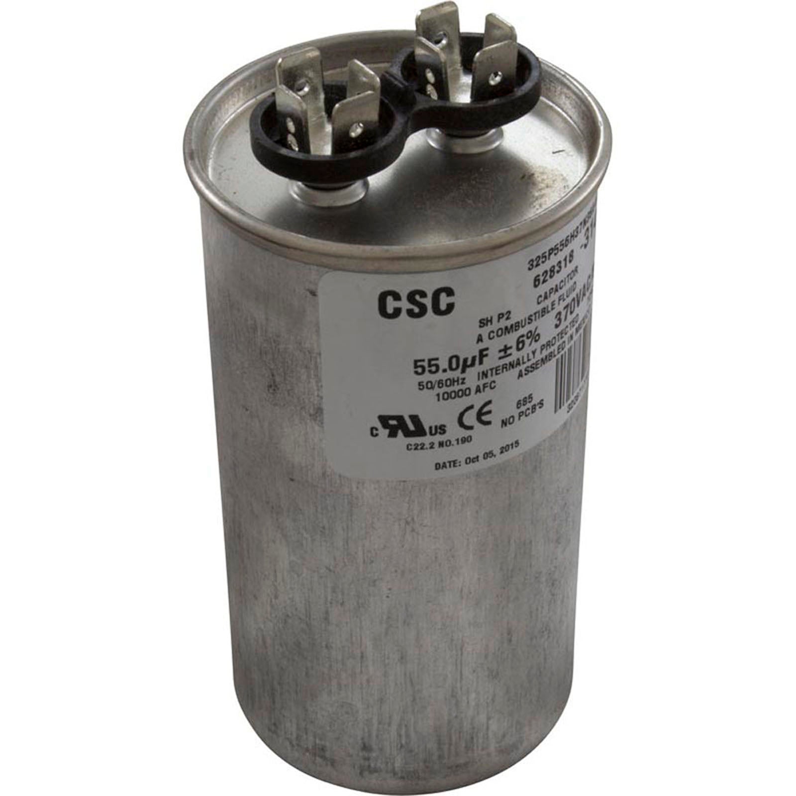Run Capacitor, 55 MFD, 370v – PST Pool Supplies