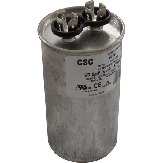 Run Capacitor, 55 MFD, 370v