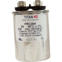 Run Capacitor, 30 MFD, 370v, 1-3/4" x 2-7/8"