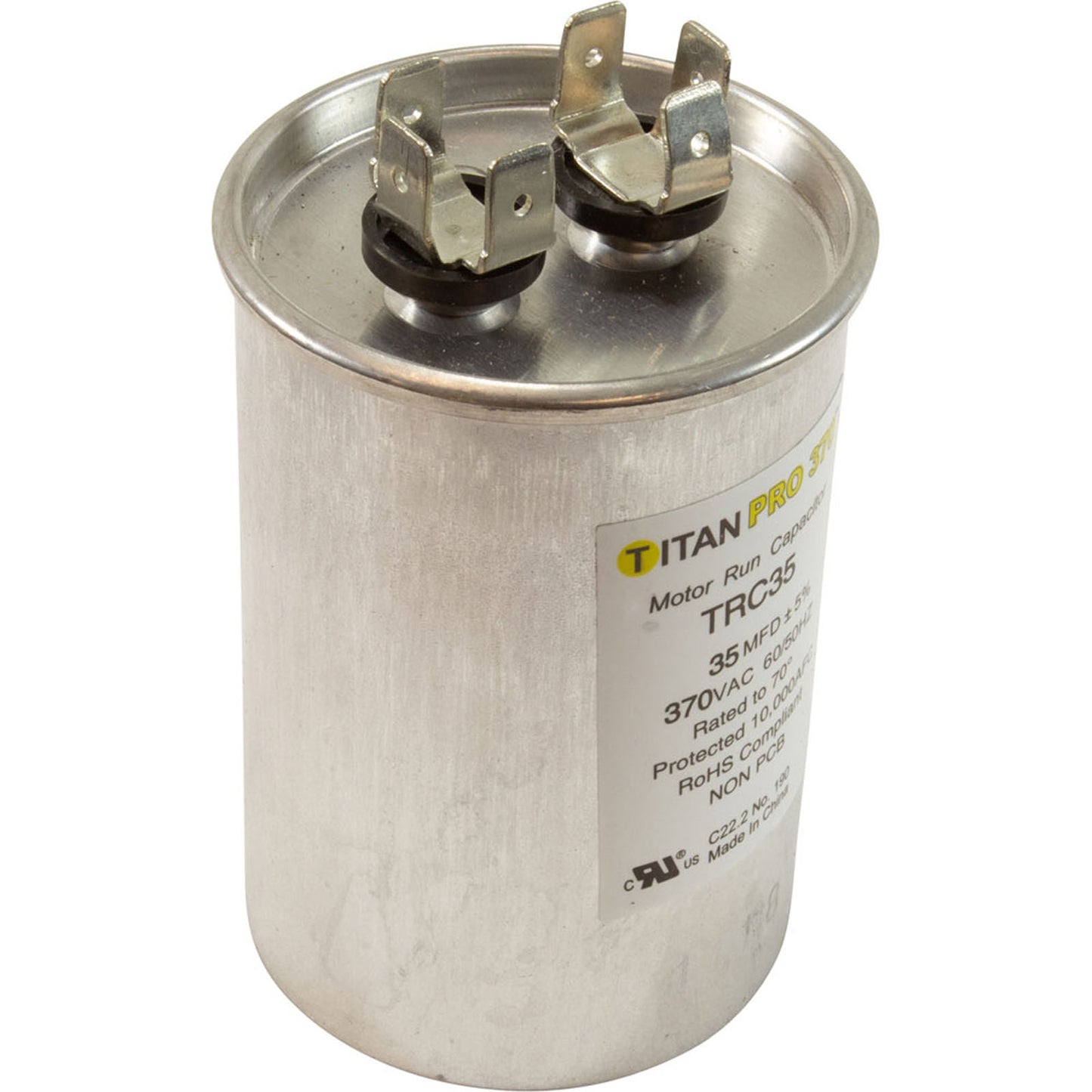 Run Capacitor, 35 MFD, 370v, 2" x 3"