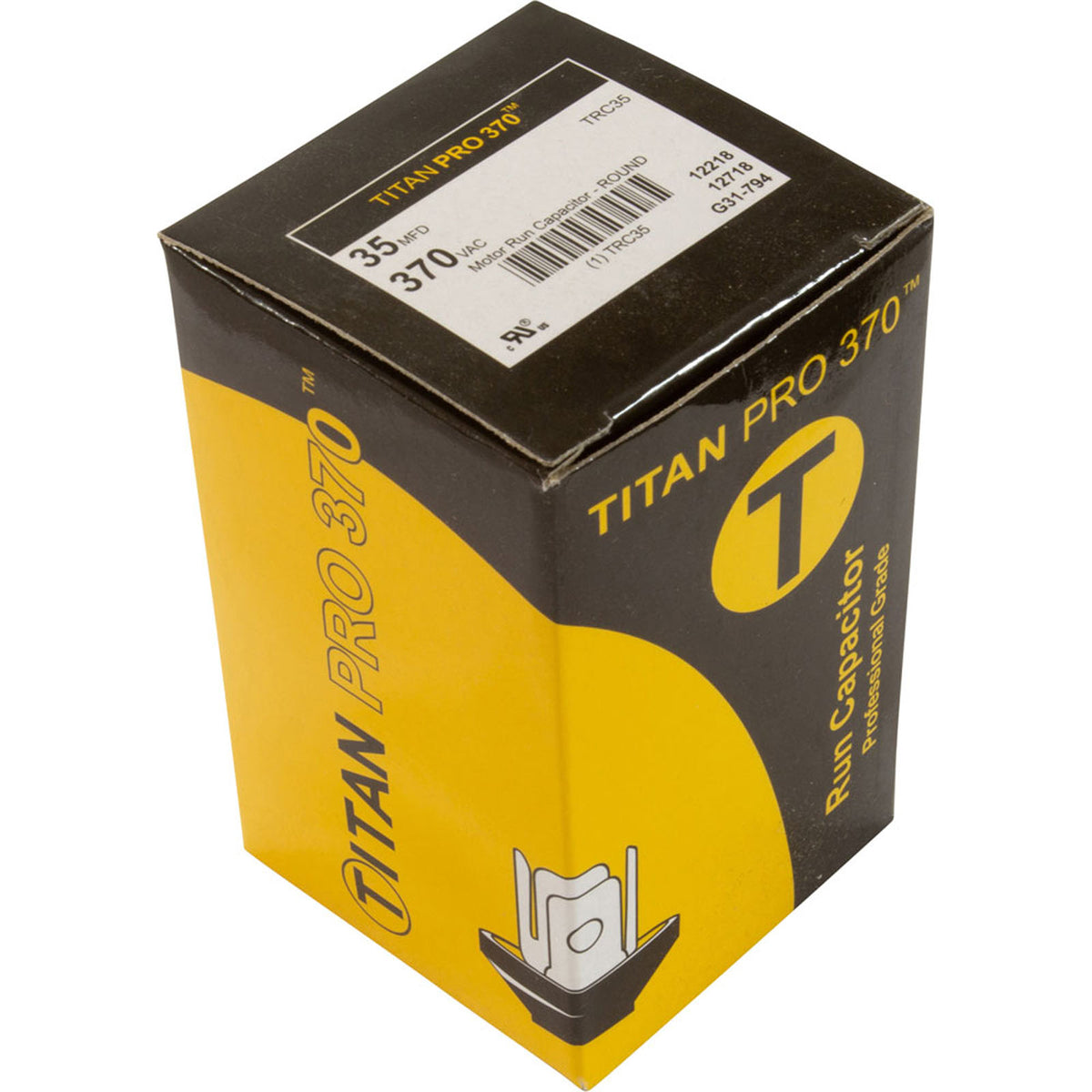 Run Capacitor, 35 MFD, 370v, 2" x 3"