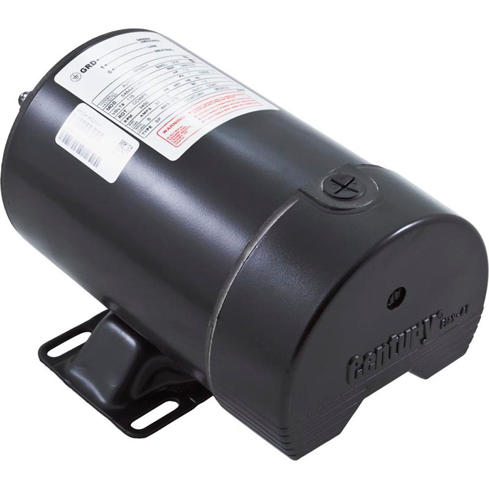 Motor, Century, 1.5 Horsepower, 115v, 1 Speed, 48 Frame