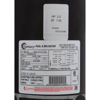 Motor, Century/WW, 2.0hp, 115v/230v, 1-Speed, 48 Frame
