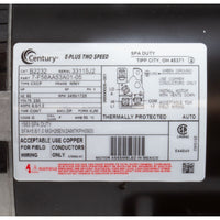 Motor, Century, 1.0 Horsepower, 230v, 2-Speed, 56Y Frame