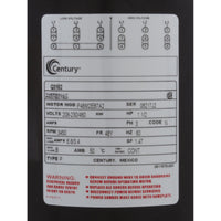 Motor, Century, 1.5hp, 208v-230v/460v, 3ph, 48Yfr, SQFL Thd