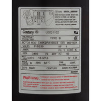 Motor, Century, 1.0hp, 115v/230v, 1-Speed, 48Y Frame