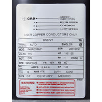 Moteur, Century, 1,0 chevaux, 115 V, 2 vitesses, cadre 48