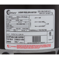 Motor, Century, 2.0 Horsepower, 230v, 2 Speed, 48 Frame