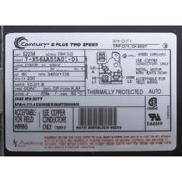 Motor, Century, 3.0 Horsepower, 230v, 2 Speed, 56 Y Frame