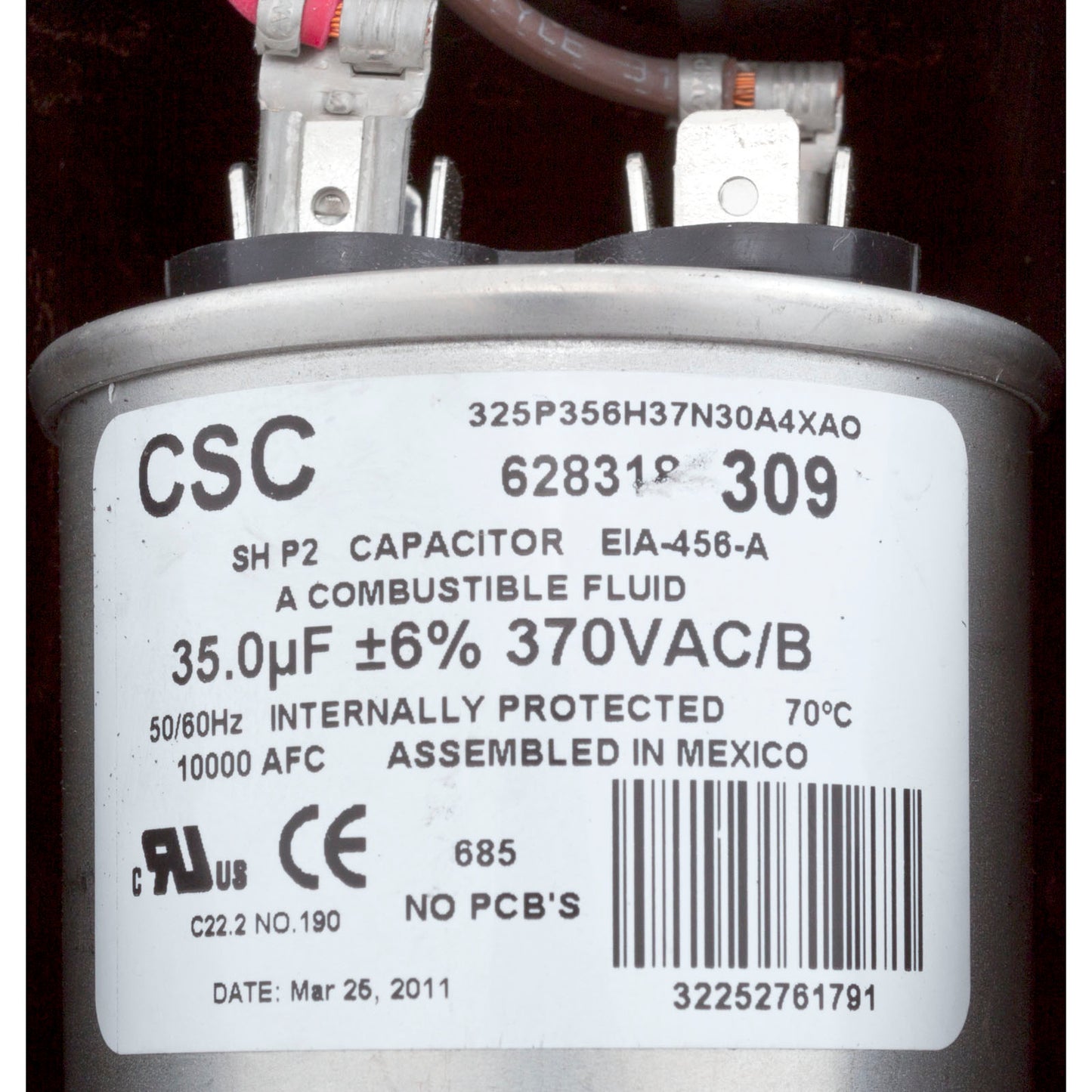 Motor, Century, 3.0 Horsepower, 230v, 1 Speed, 56 Y Frame