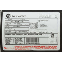 Motor, Century, 2.0hp, 230v, 1-Spd, 56Yfr, SQFL