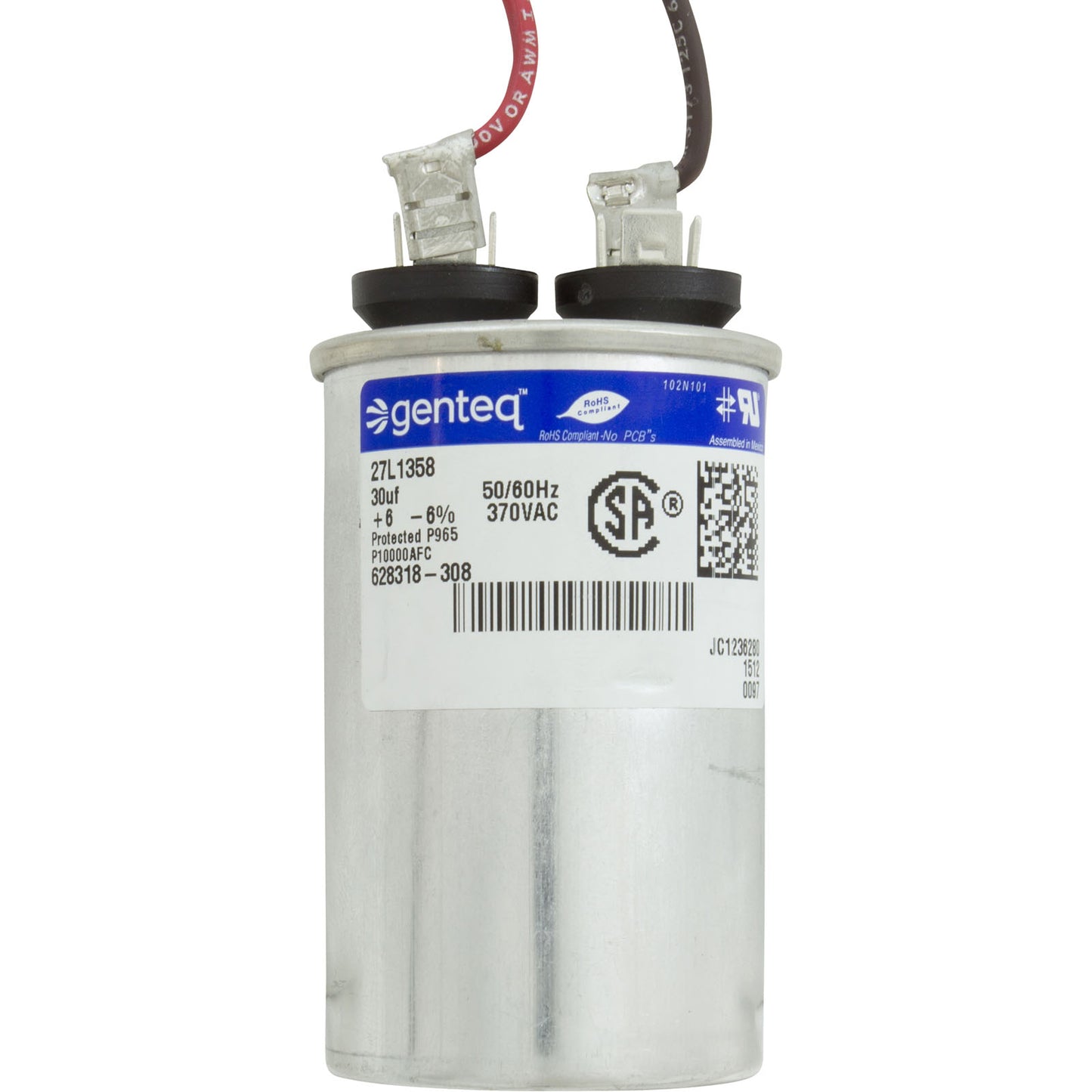 Motor, Century, 2.0hp, 230v, 1-Spd, 56Yfr, SQFL