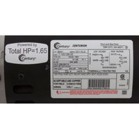 Motor, Century/WW, 1.0hp, 115v/230, 1-Spd, 56Yfr, SQFL, EE