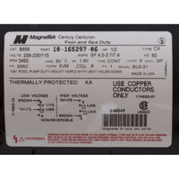 Motor, Century,0.5hp,115v/230v,1-Spd,56Cfr,C-Face Key,EE