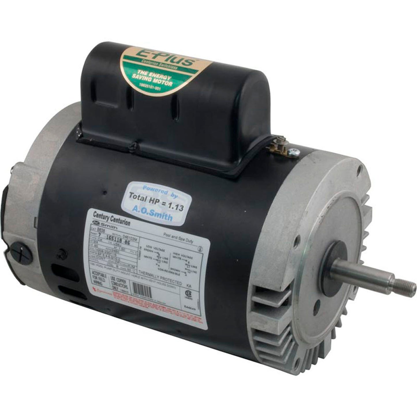 Motor, Century, 0.75hp, 115v/230v, 1-Spd, 56Jfr, C-Face Thd, EE