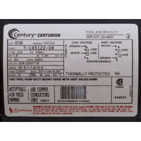 Motor, Century, 1.5hp, 115v/230v, 1-Spd, 56Jfr, C-Face Thd, EE